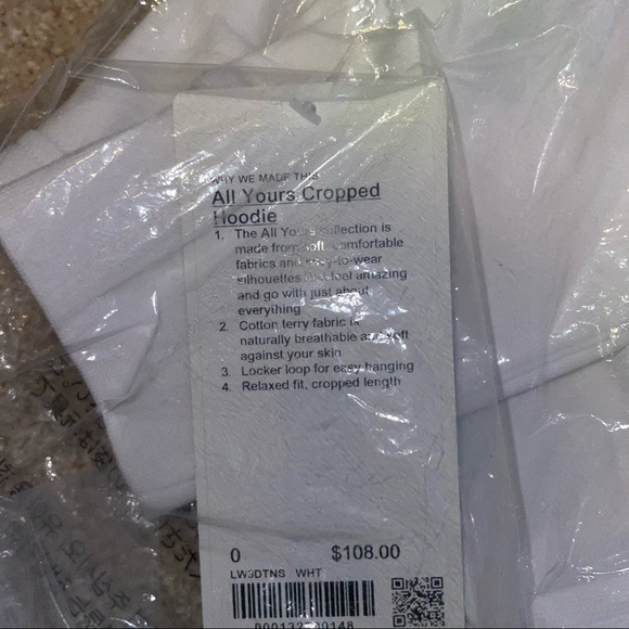 NWT Lululemon All Yours Cropped Hoodie - Picture 3 of 4